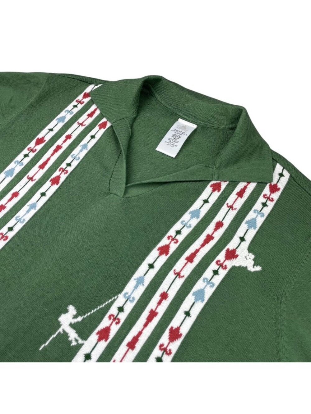 Disney Parks Men’s Mt Everest Yeti 100% Cotton S/S Polo Sweater Green • Large